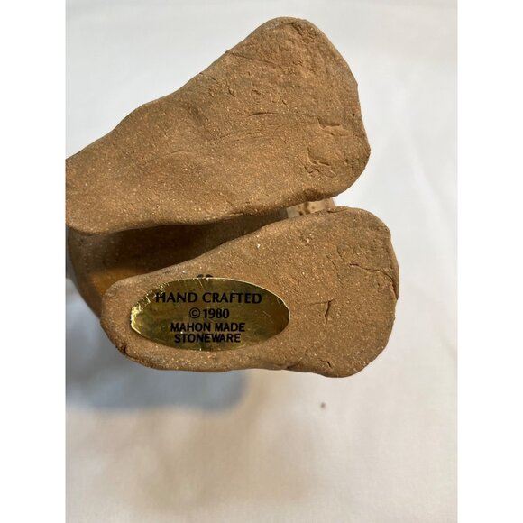 Vintage 3D  Funny Face Big Feet Mug  Hand Crafted Pottery 1980 Stoneware Folk - Picture 5 of 8